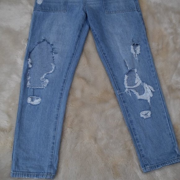 Vervet High Rise Super Destroyed Distressed Jeans Size 27 Blue Denim - Picture 4 of 16